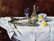 Edouard Manet Stilleben mit Lachs Sweden oil painting artist